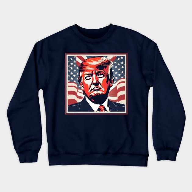 American Trump Crewneck Sweatshirt by BoombasticArt